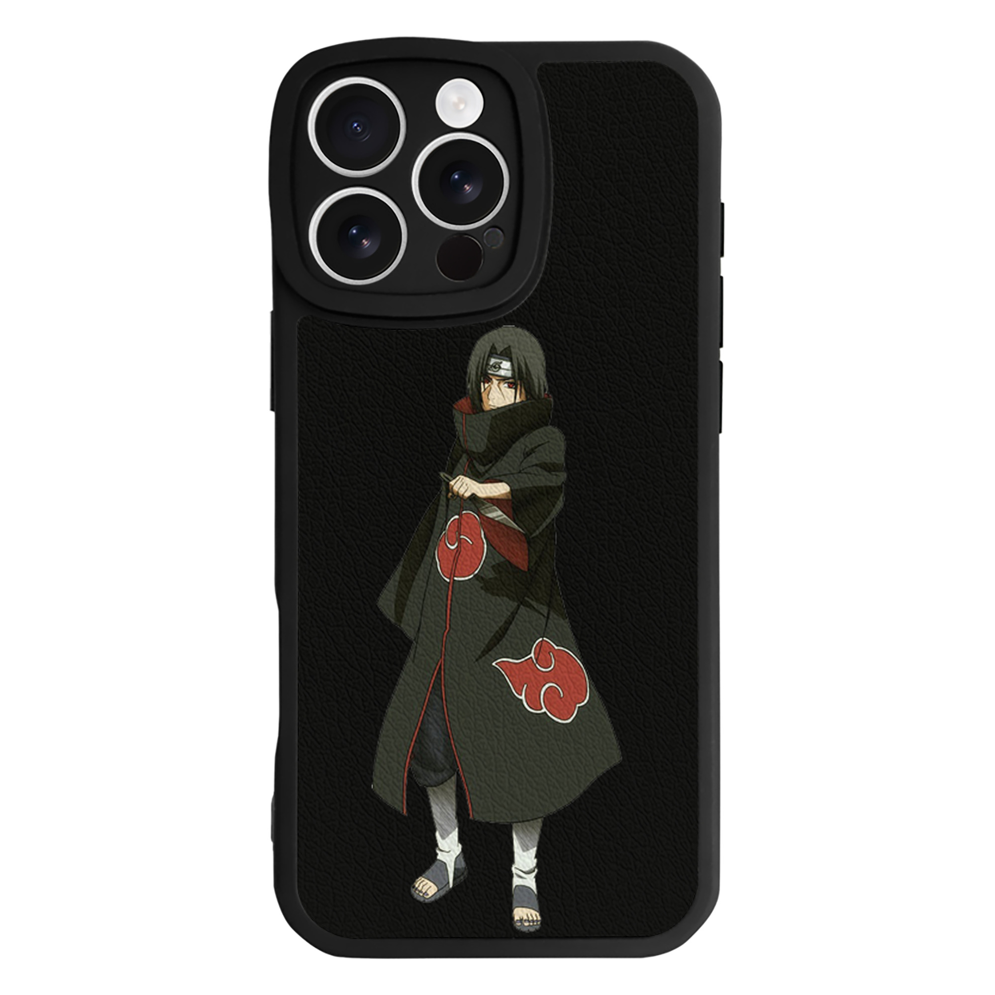 （画像用） NARUTO -ナルト- うちは イタチ Uchiha Itachi 【iPhone 16シリーズ対応】シリコンスマホケース（レザー調） 材質：シリコン